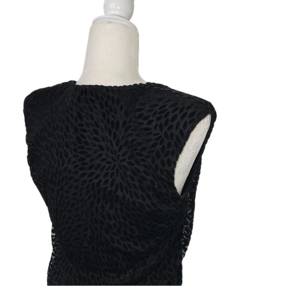 Ramy Brook Regina Velvet Animal Print Bodysuit Shoulder Pads V Neck $275 S - Picture 4 of 13